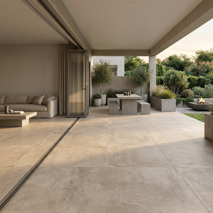 Volcano Beige 600x1200mm Matte Floor/Wall Tile (1.44m2 per box) - AI generated product/lifestyle image 5