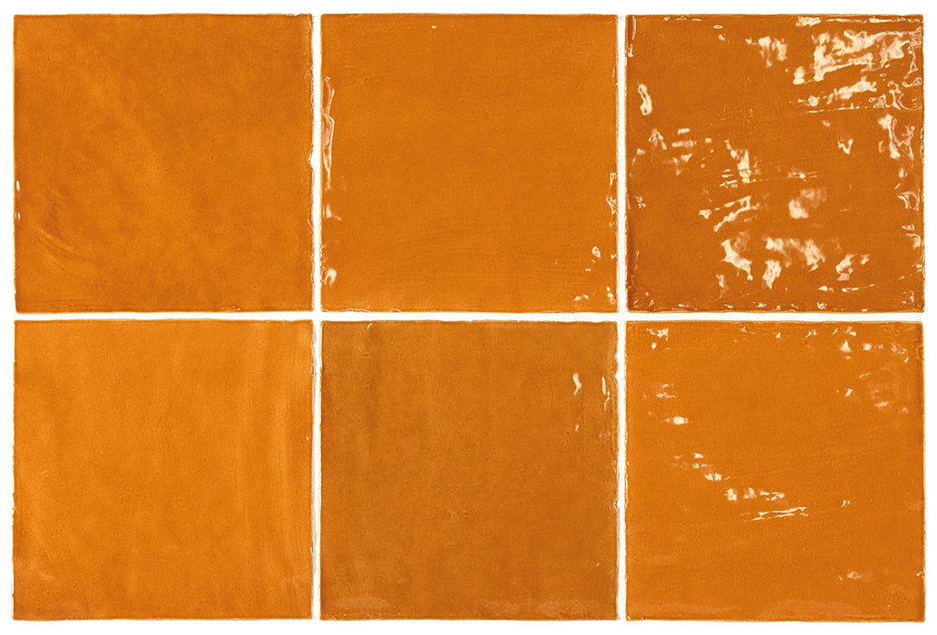 La Riviera Ginger Gloss Wall Tile 132x132mm (1.00m2 box)