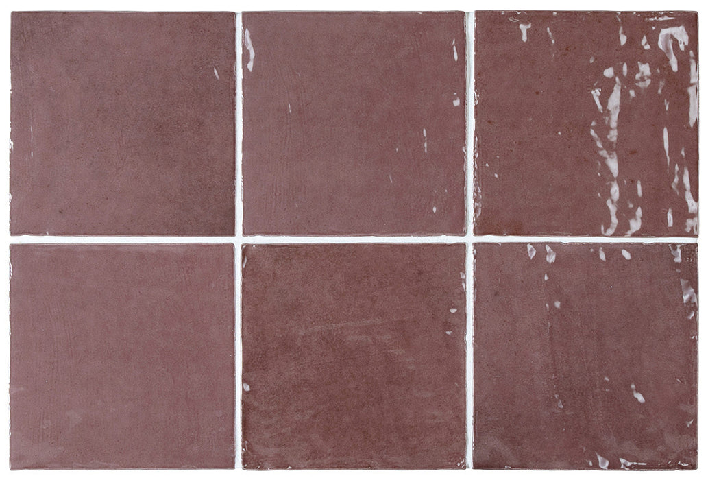 La Riviera Juneberry Gloss Wall Tile 132x132mm (1.00m2 box)