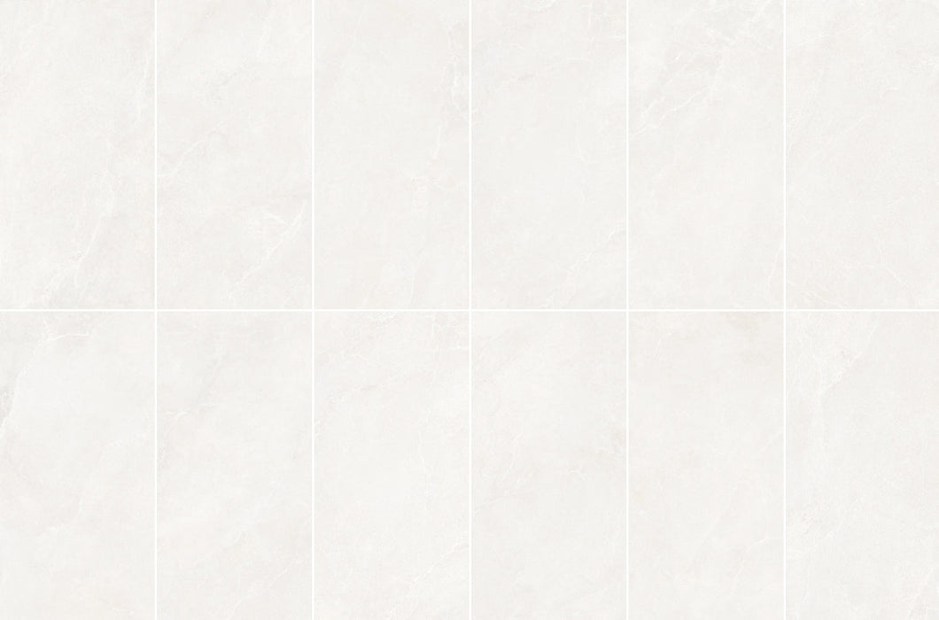 Noble Stone White 600x1200mm 3D Satin Wall Tile (1.44m2 per box)