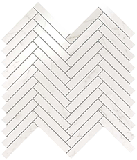 Marvel Stone Carrara Pure Herringbone 305x300mm Wall Tile (0.54m2 box)