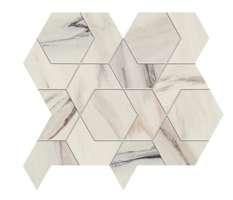 Marvel Dream Bianco Fantastico Hex 254x296mm Mosaic Tile (0.45m2 box)