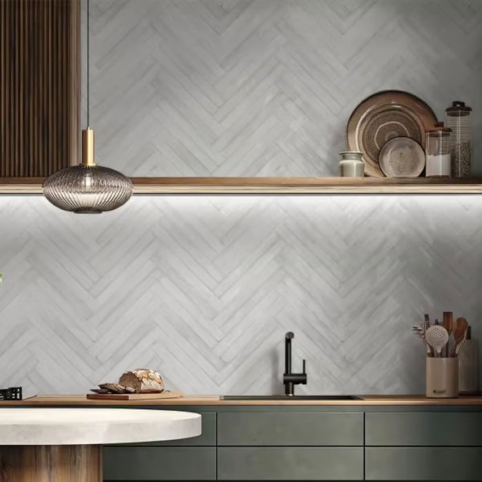 Broadway White Gloss 50x450mm Wall Tile  (0.99 m2 per box)