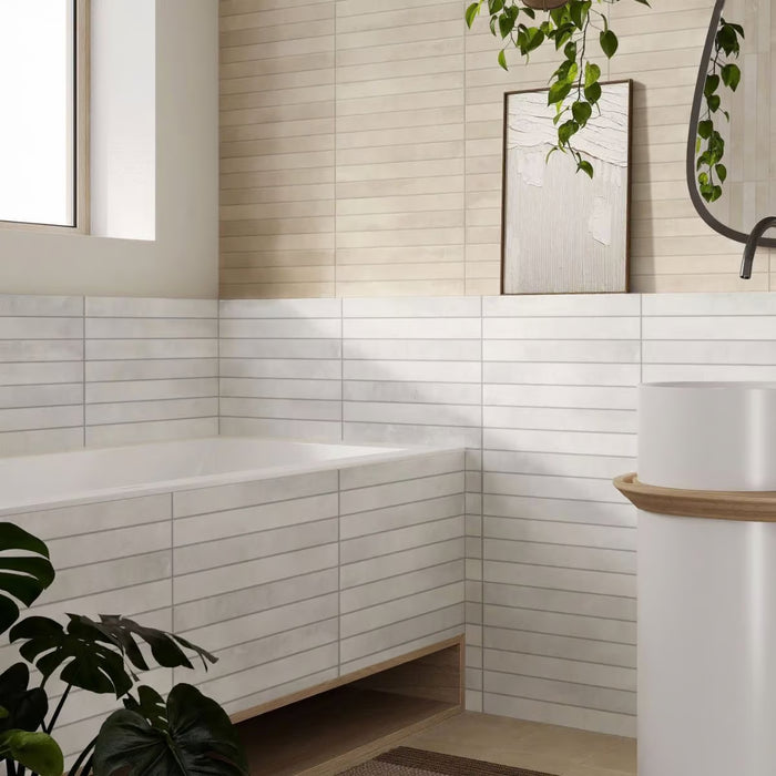 Broadway White Matt 50x450mm Wall Tile  (0.99 m2 per box)