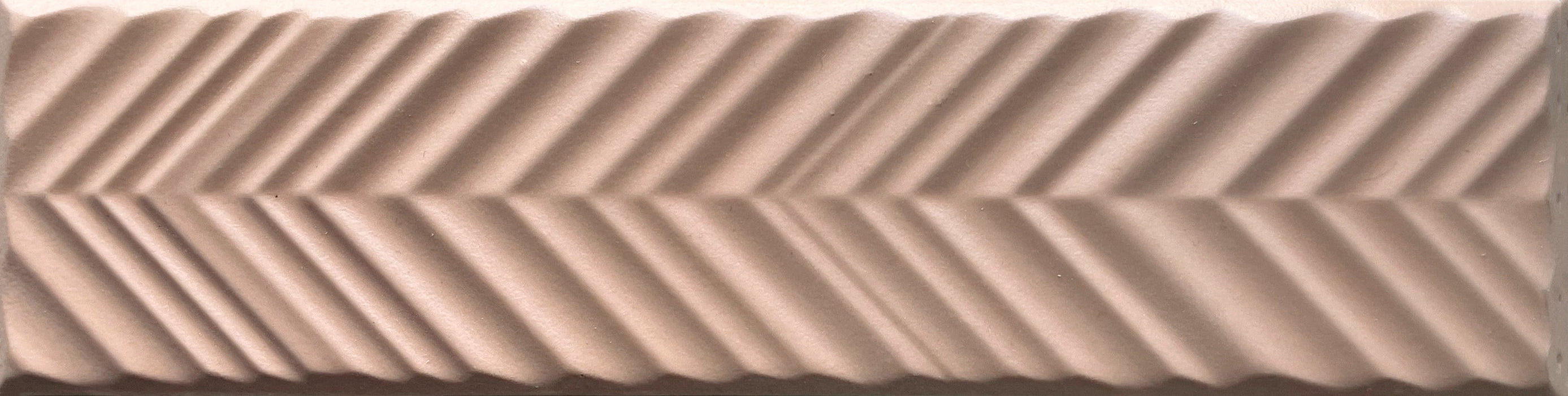 Dust Blush Subway 50x200 Chevron Textured Wall Tile (0.44m2 box)