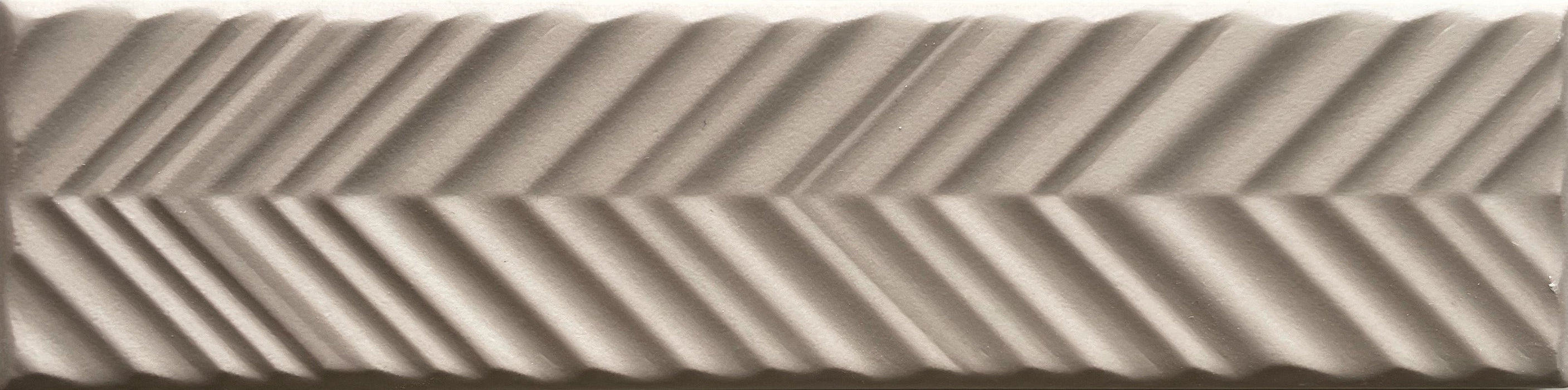 Dust Dove Subway 50x200 Chevron Textured Wall Tile (0.44m2 box)