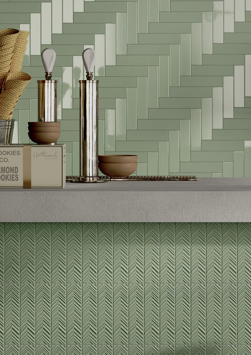 Dust Sage Subway 50x200 Dune Gloss Wall Tile (0.48m2 box)
