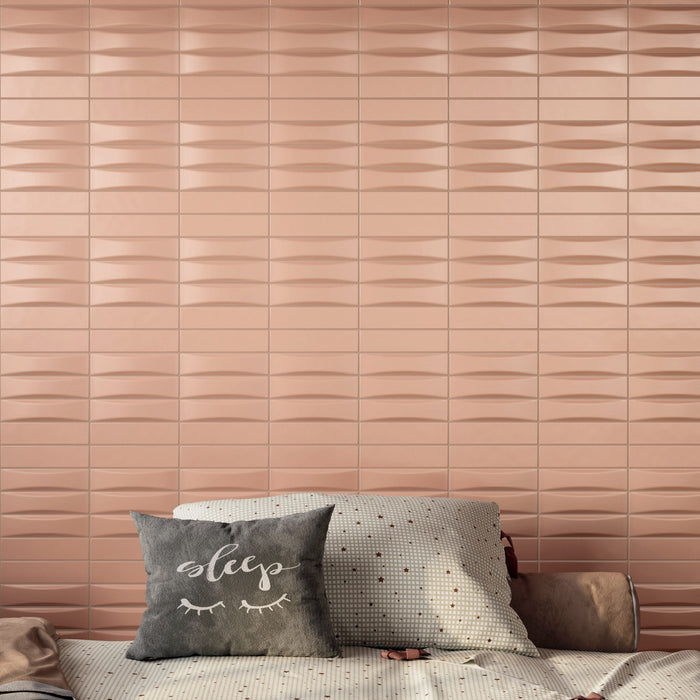 Dust Blush Subway 50x200 Dune Gloss Wall Tile (0.48m2 box)