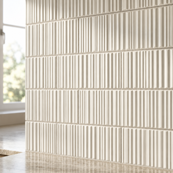 Dust Ice Subway 50x200 Line Textured Wall Tile (0.44m2 box)