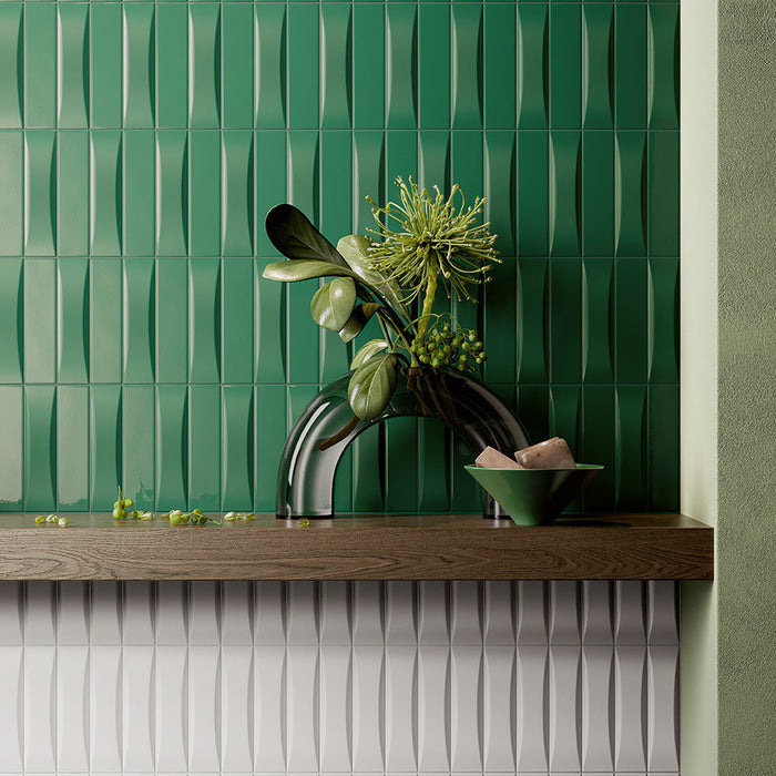Dust Pine Subway 50x200 Chevron Textured Wall Tile (0.44m2 box)