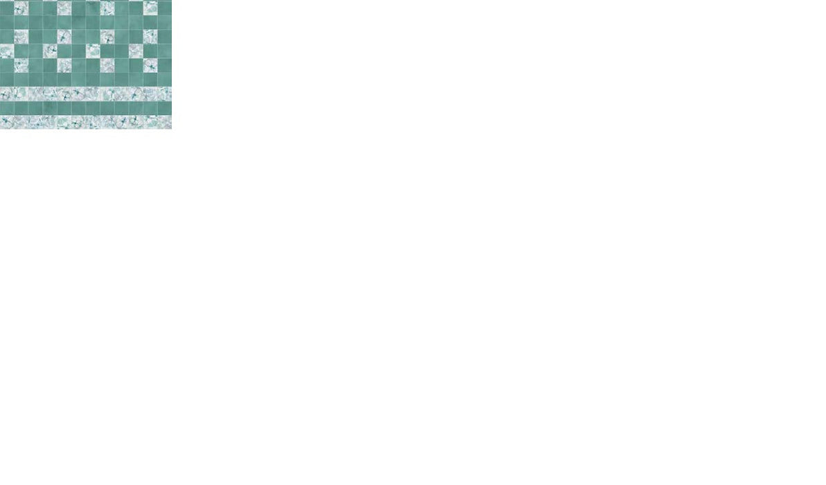 Clay Flower Ocean-Aqua 100x100mm Gloss Finish Wall Tile (Per Piece)