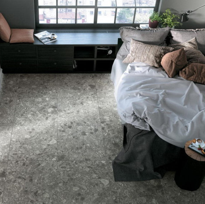 Lux Terrazzo Grey 300x600mm Natural Floor Tile (1.44m2 box)