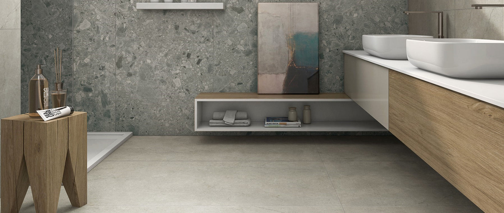 Lux Terrazzo Grey 600x600mm External Floor Tile (1.44m2 box)