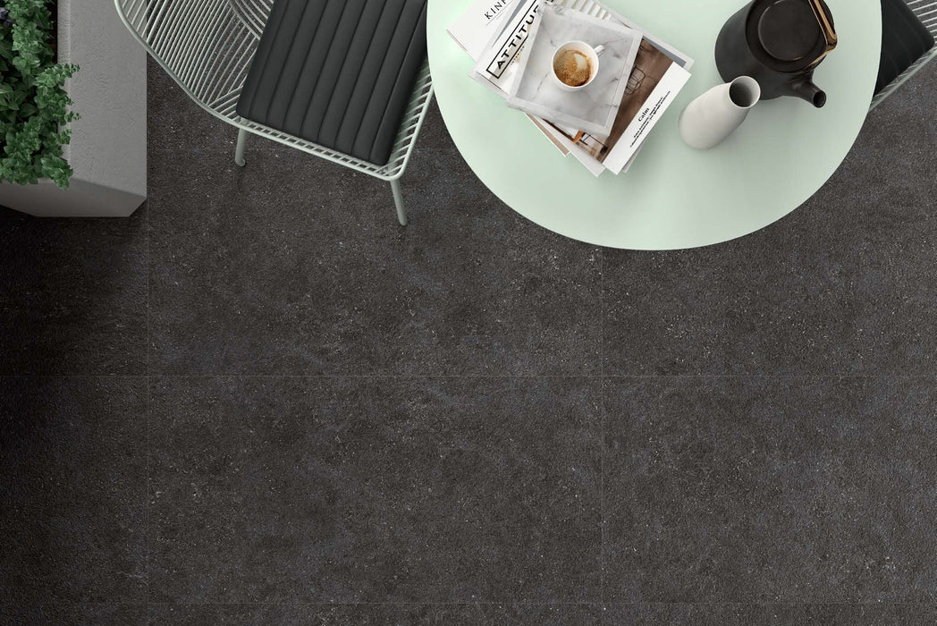Kalksten Night 600x1200mm Hammered Floor/Wall Tile (1.44m2 per box)