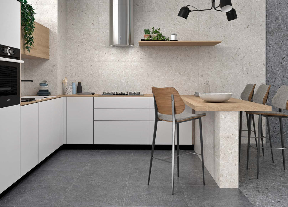 Kalksten Winter 600x1200mm Hammered Floor/Wall Tile (1.44m2 per box)