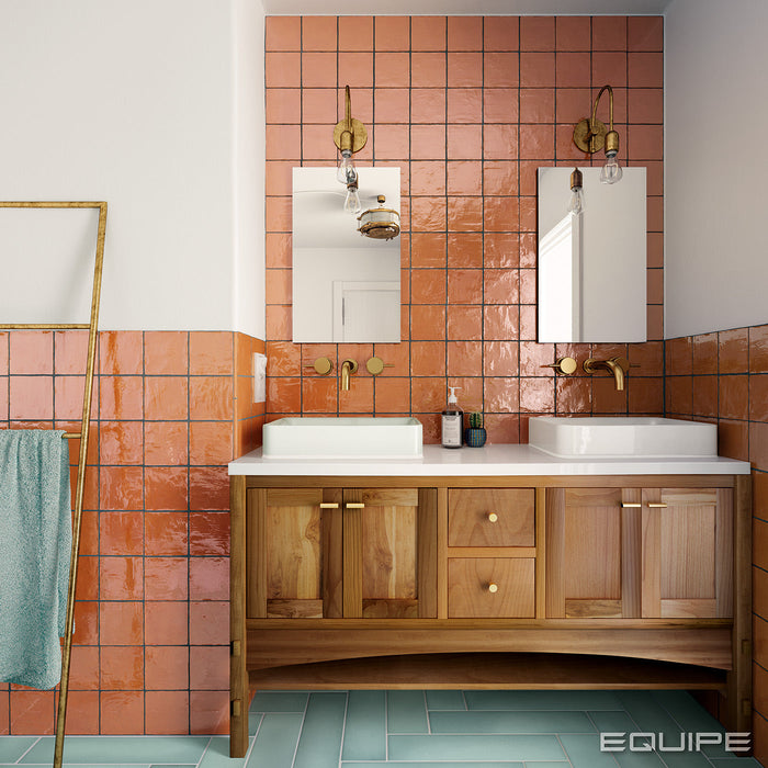 La Riviera Ginger Gloss Wall Tile 132x132mm (1.00m2 box)