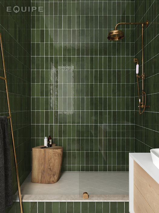 La Riviera Botanical Green Gloss Wall Tile 132x132mm (1.00m2 box)