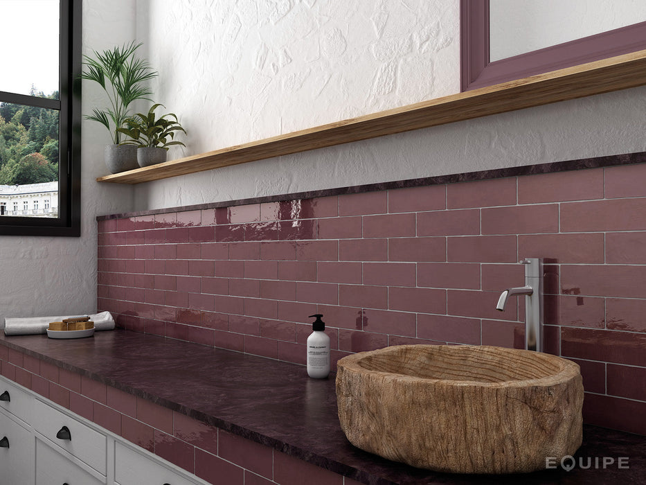 La Riviera Juneberry Gloss Wall Tile 65x200mm (0.50m2 box)