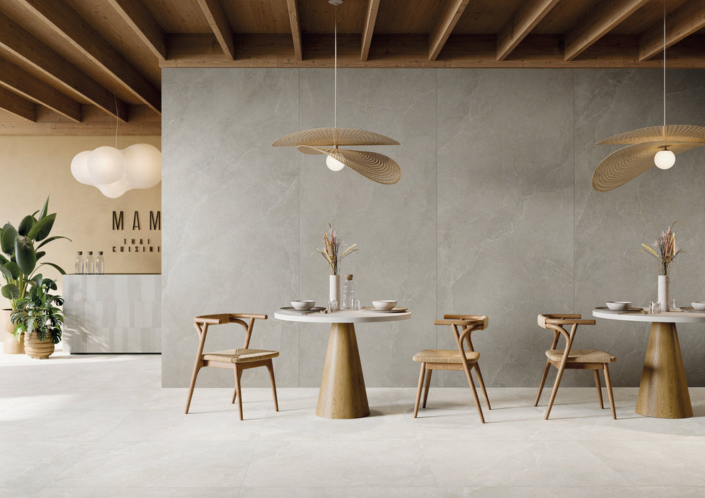 Noble Stone White 600x1200mm 3D Satin Wall Tile (1.44m2 per box)