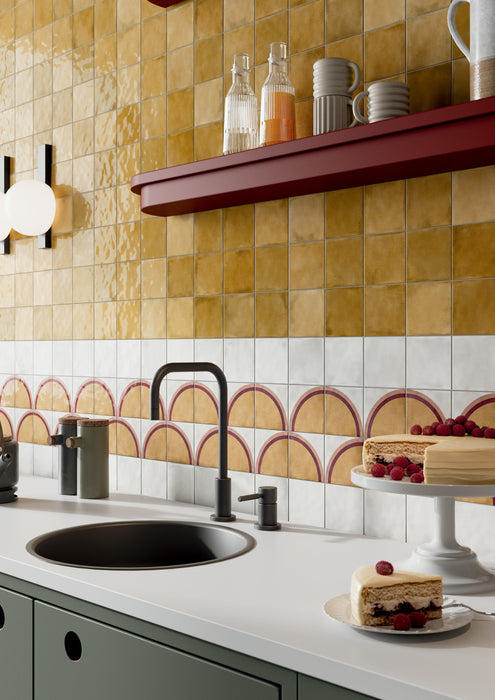 Small Ocher 65x200mm Gloss Wall Tile (0.50m2 box)
