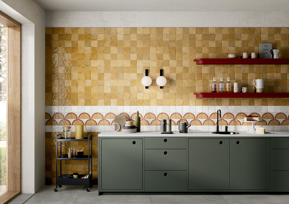 Small Ocher 65x200mm Gloss Wall Tile (0.50m2 box)