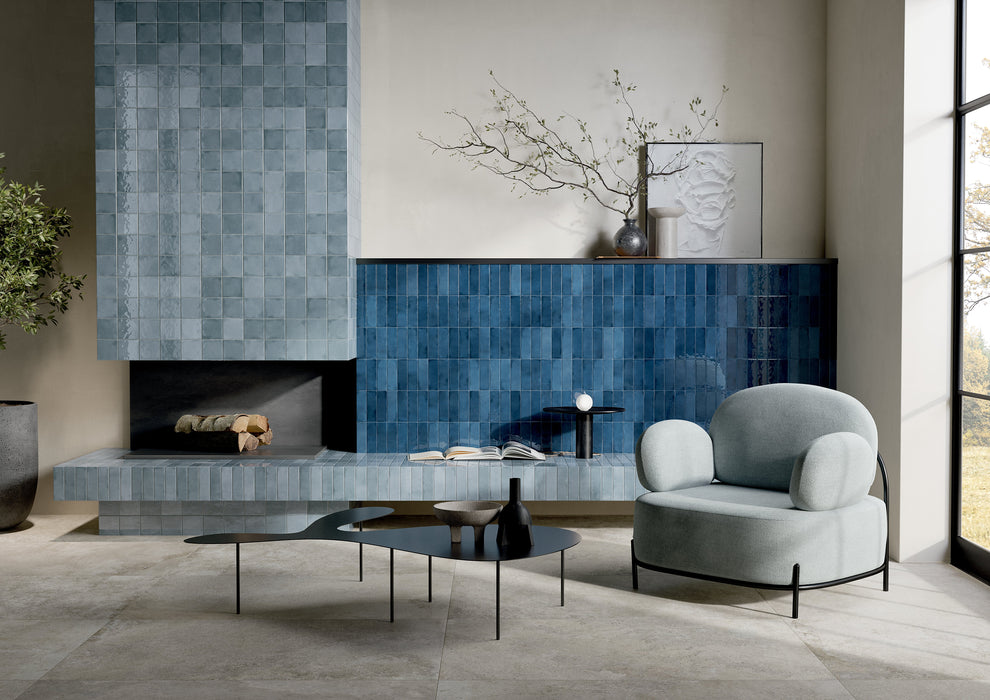 Small Navy 51x161mm Gloss Wall Tile (0.54m2 box)