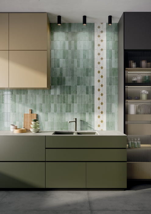 Small Sage 51x161mm Gloss Wall Tile (0.54m2 box)