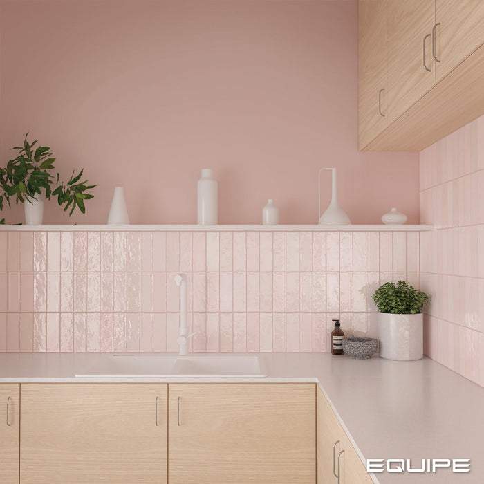 La Riviera Rose Gloss Wall Tile 65x200mm (0.50m2 box)