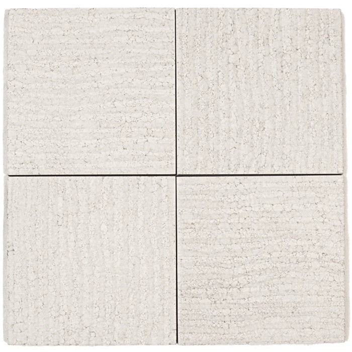 Le Terre Bianco Decoro 100x100mm Matt Floor/Wall Tile (0.5m2 per box)