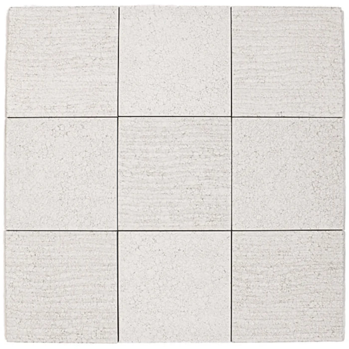 Le Terre Bianco Decoro 100x100mm Matt Floor/Wall Tile (0.5m2 per box)