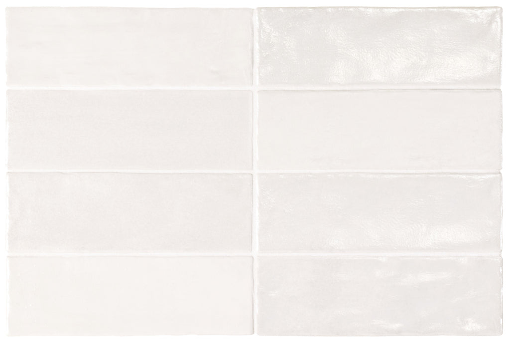 Mallorca White 65x200mm Gloss Wall Tile (0.5m2 box)