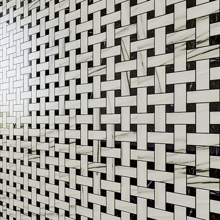 Marvel Bianco Fantastico Basket Weave 305x305mm Matte Finish Wall Tile (0.55m2 box)