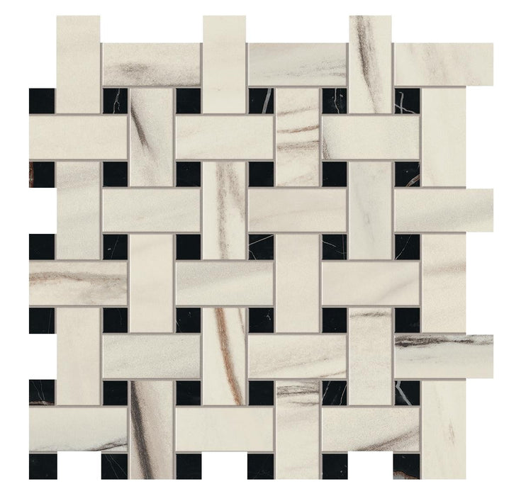 Marvel Bianco Fantastico Basket Weave 305x305mm Matte Finish Wall Tile (0.55m2 box)