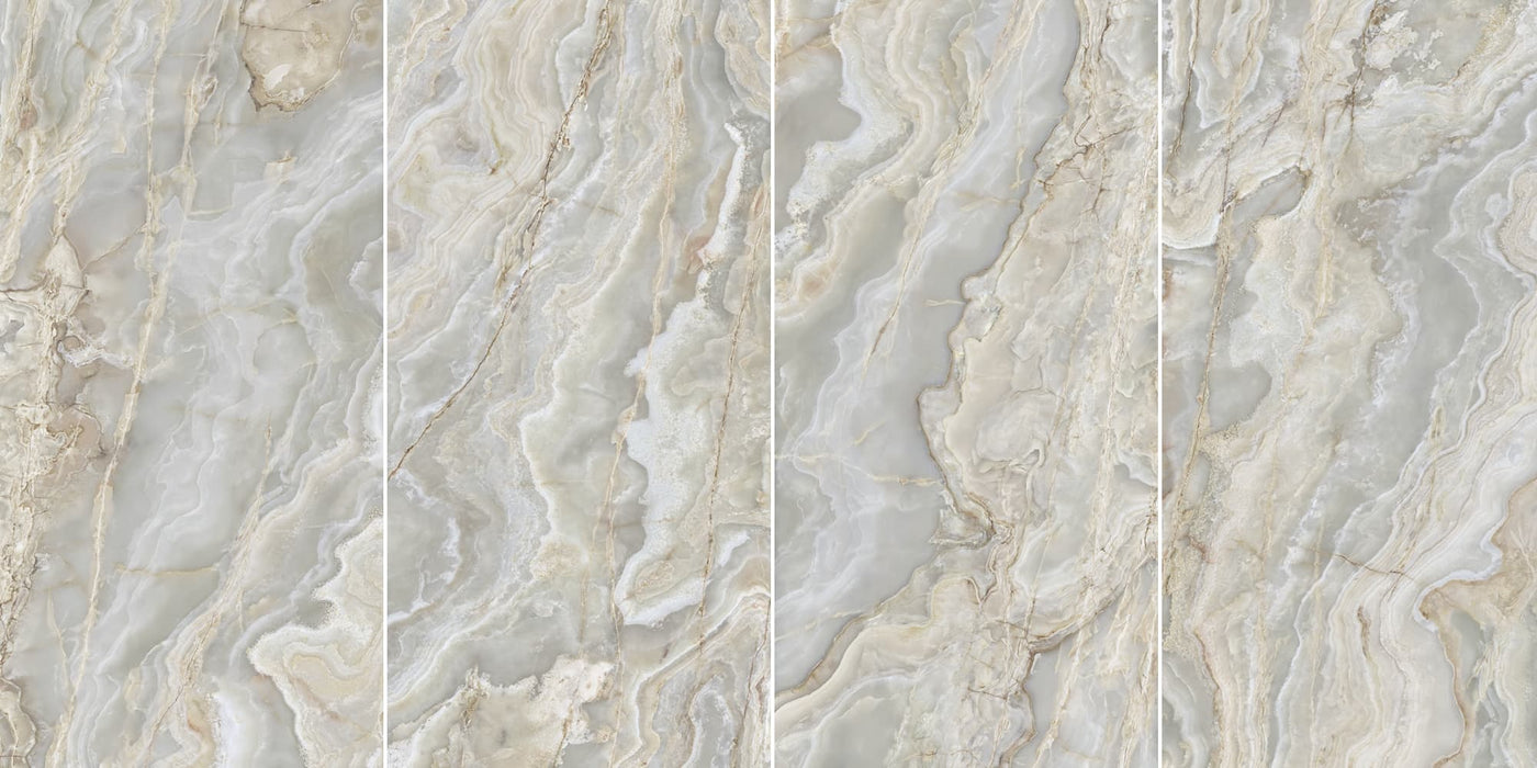 Onice Iride Argento 1200x2800mm Lappato Floor/Wall Tile (3.36m2 per box)