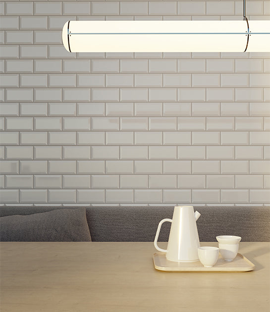 Soho Canvas White 50x300mm Glossy Wall Tile (0.66m2 box)