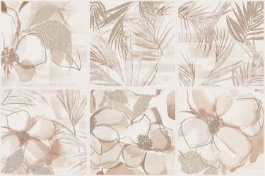 Clay Bouquet 100x100mm Gloss Finish Wall Tile (0.68m2 box)