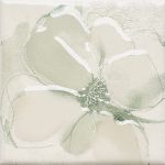Clay Flower Emerald 100x100mm Gloss Finish Wall Tile (Per Piece)
