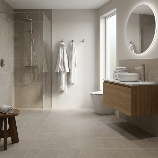 Dwell Greige 300x600mm Matte Finish Floor Tile - hero product shot