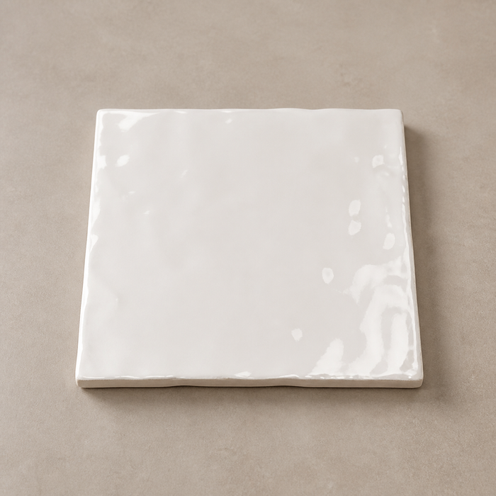 La Riviera Blanc Gloss Wall Tile 132x132mm — hero product shot
