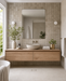 Aix Cendre Mosaico Tumbled 300x300mm Matte Finish Floor/Wall Tile — bathroom setting