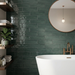 Teramoda Emerald 75x300mm Glossy Wall Tile - bathroom setting