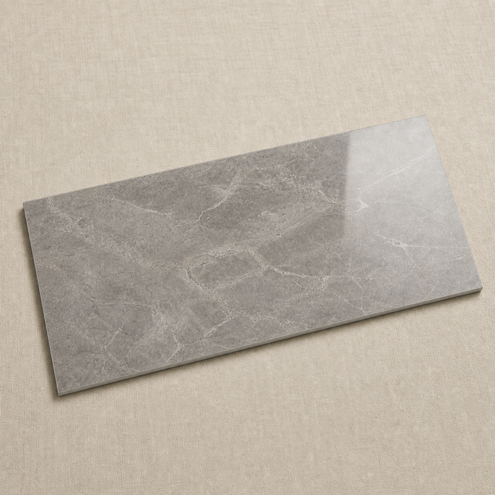 Marvel Pro Grey Fleury 450x900mm Polished Finish Floor Tile — hero product shot