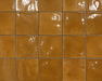 Clay Mustard 100x100mm Gloss Finish Wall Tile — surface detail