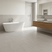 Kone Silver 300x600mm Matte Finish Floor Tile — bathroom setting