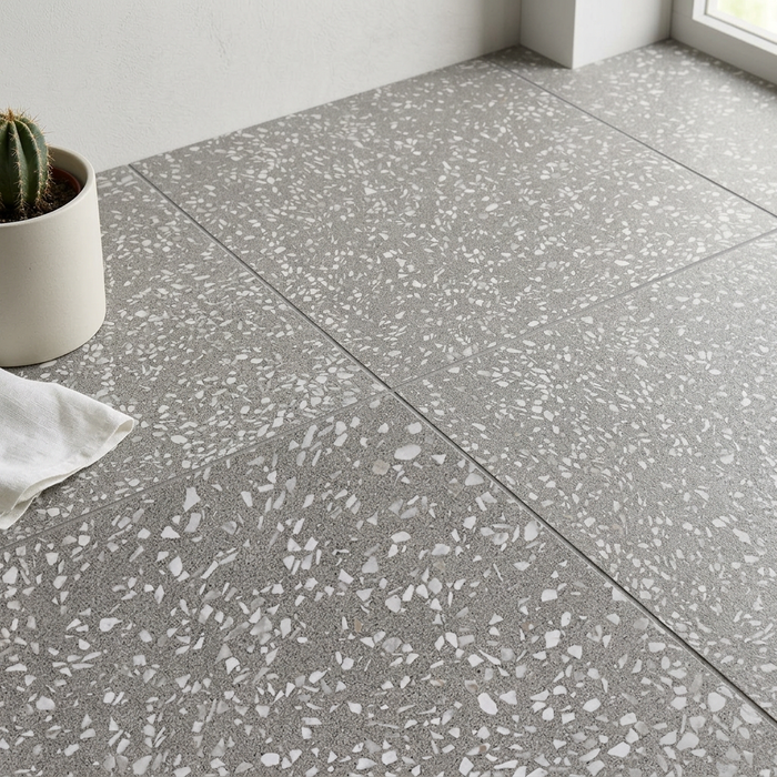 Marvel Gems Terrazzo Grey 600x600mm Matte Finish Floor Tile - image 3