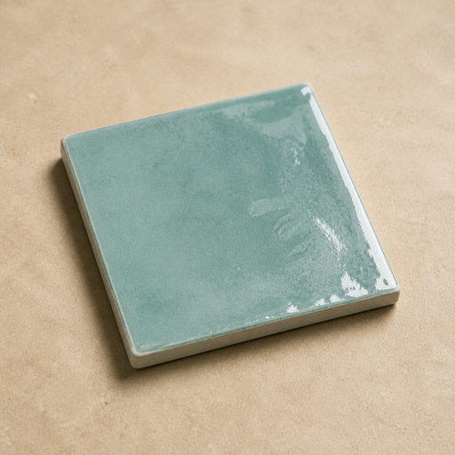 Clay Aqua 100x100mm Gloss Finish Wall Tile - hero product shot