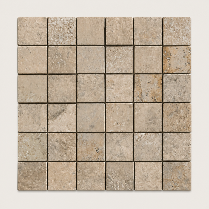 Aix Cendre Mosaico Tumbled 300x300mm Matte Finish Floor/Wall Tile — hero product shot