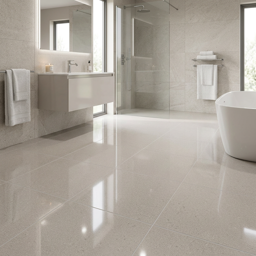 Kone Silver 600x600mm Polished Finish Floor Tile - hero product shot