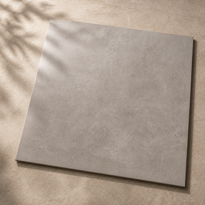 Dwell Gray 600x600mm Polished Finish Floor Tile — hero product shot
