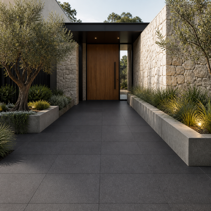 Kalksten Night 600x600mm Hammered Floor/Wall Tile — image 5